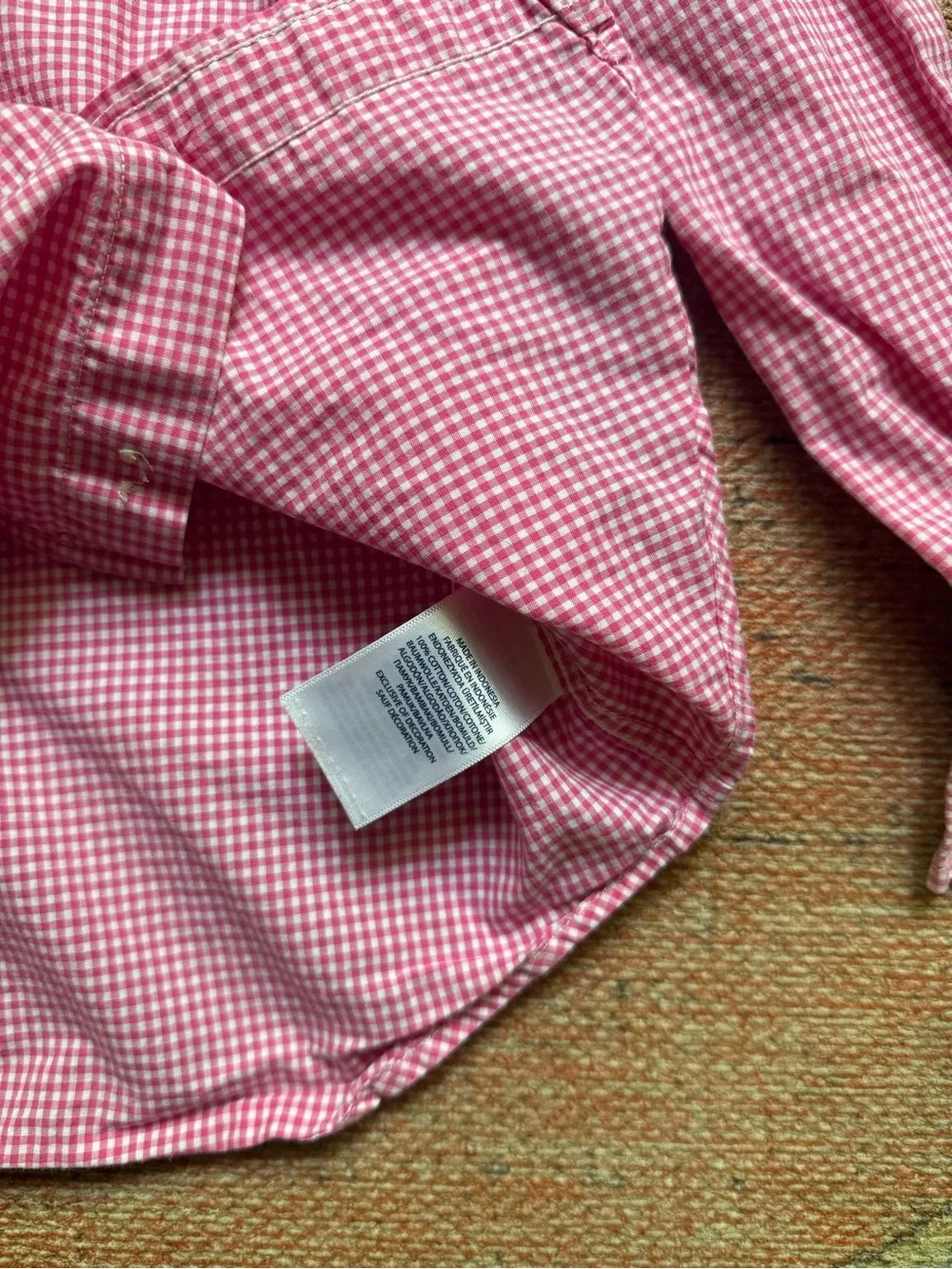 Ralph Lauren Pink Gingham Button-Down Shirt - Kids